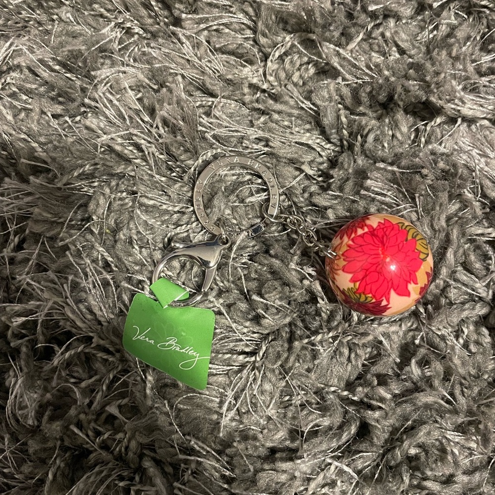 Vera Bradley Hello Dahlia Keychain